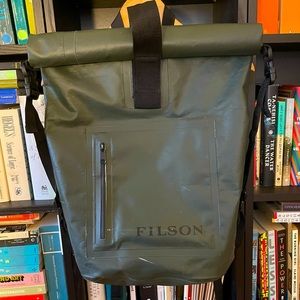 Green Filson Roll Top Dry Backpack